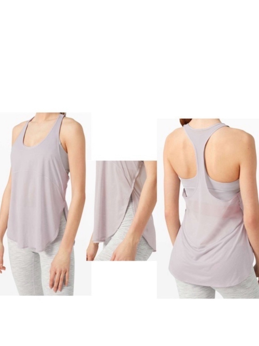 LULULEMON - Twist Around 2-in-1 Tank - ICED IRIS - SIZE 6